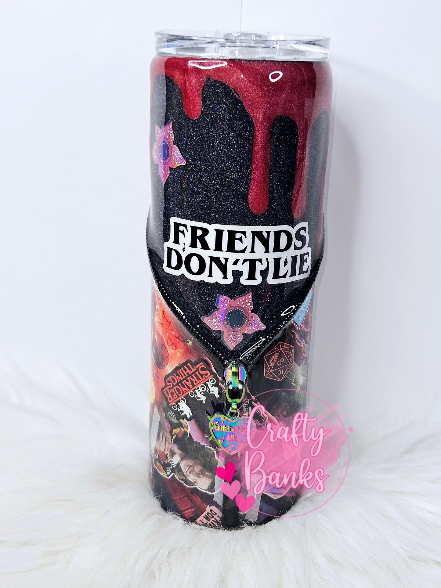 Friends Don't Lie Zipper Tumbler