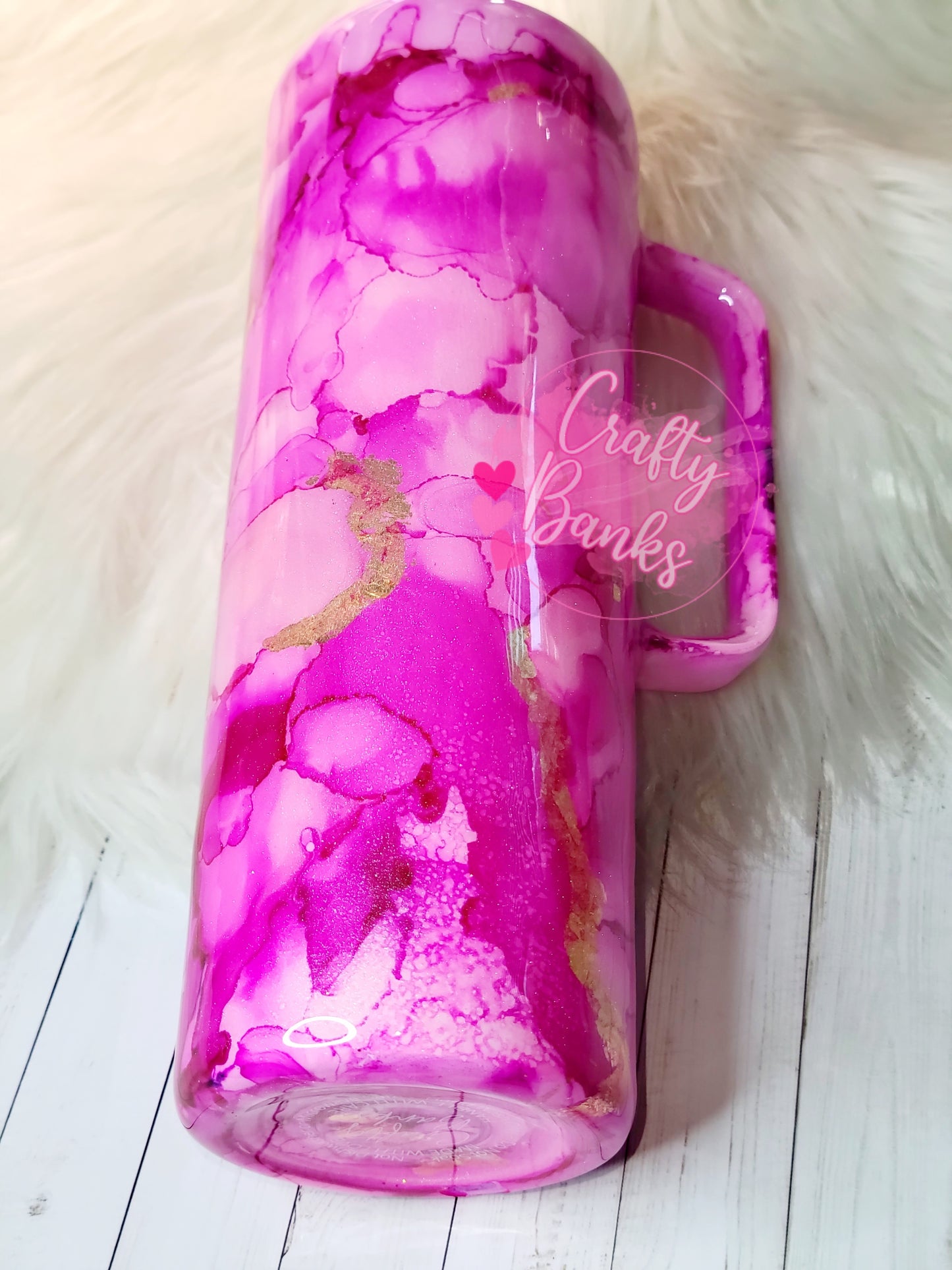 Alcohol Ink & Gold Leaf Tumbler