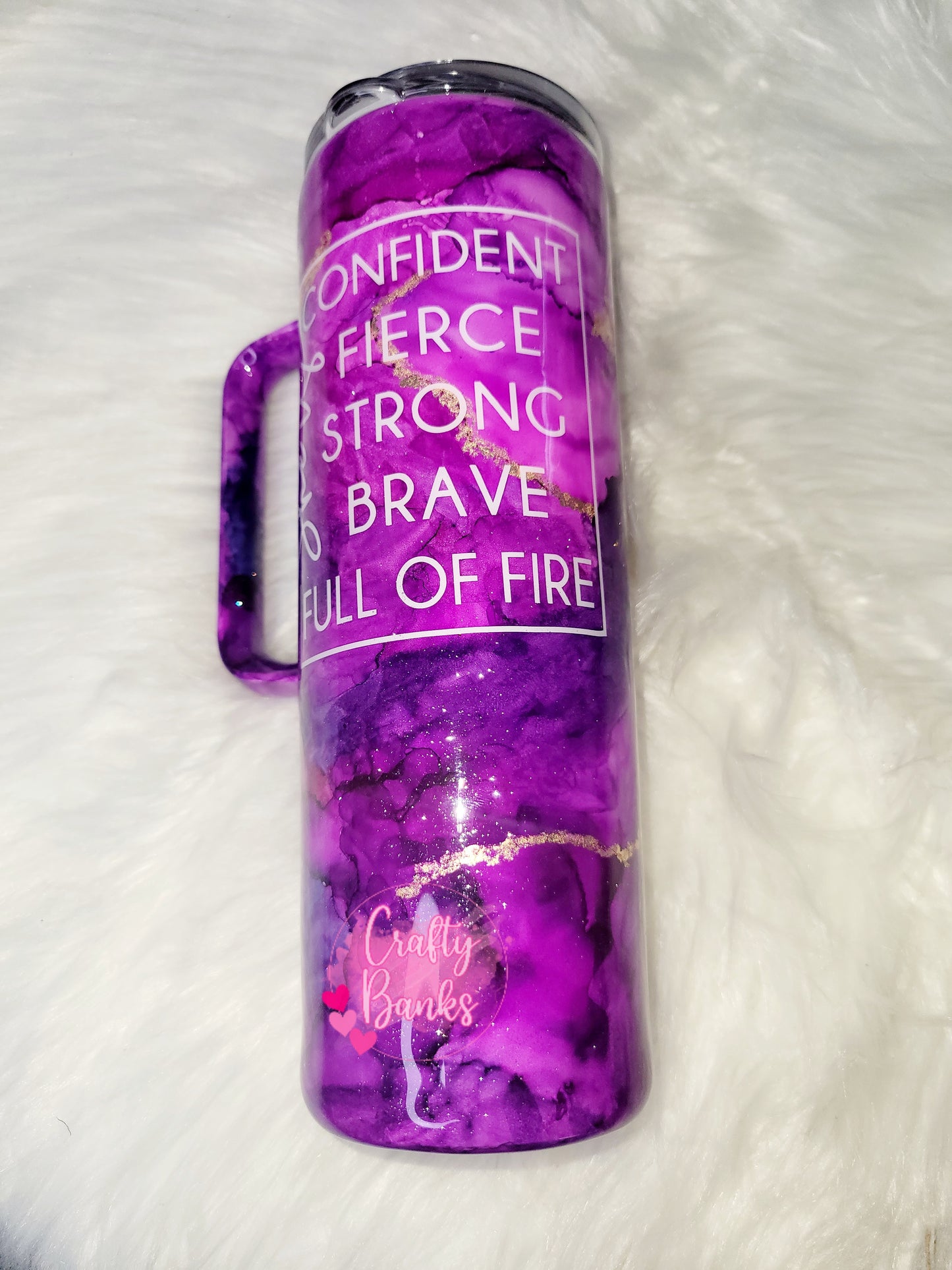 Alcohol Ink & Gold Leaf Tumbler