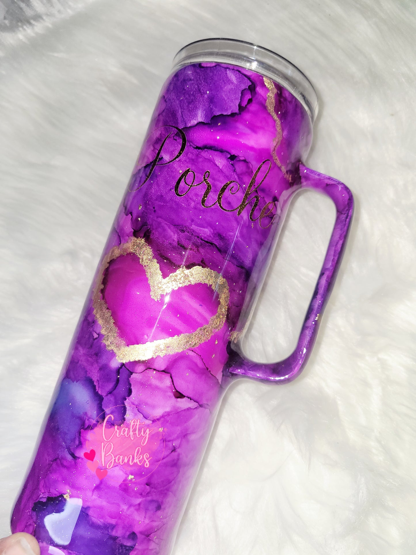 Alcohol Ink & Gold Leaf Tumbler
